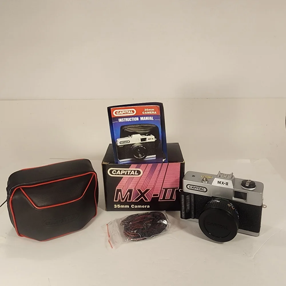 Capital MX-II 35mm Camera Original Box With Instruction Manual VTG Open Box